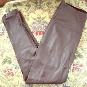 Anthropologie- Lyssé Faux Brown Leather Leggings